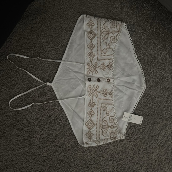 Anthropologie Embroidered Cropped Top. Size: 8. NWT - Picture 2 of 5